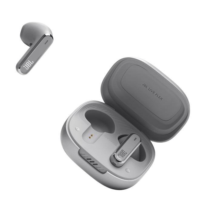 JBL Live Flex - Silver - True wireless Noise Cancelling earbuds - Detailshot 5 image number null